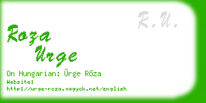 roza urge business card